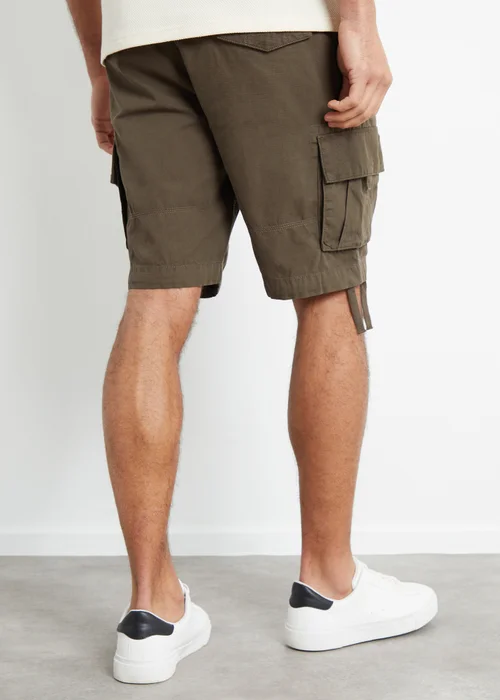 Threadbare Chocolate Cotton Cargo Shorts - 36 W Image 2