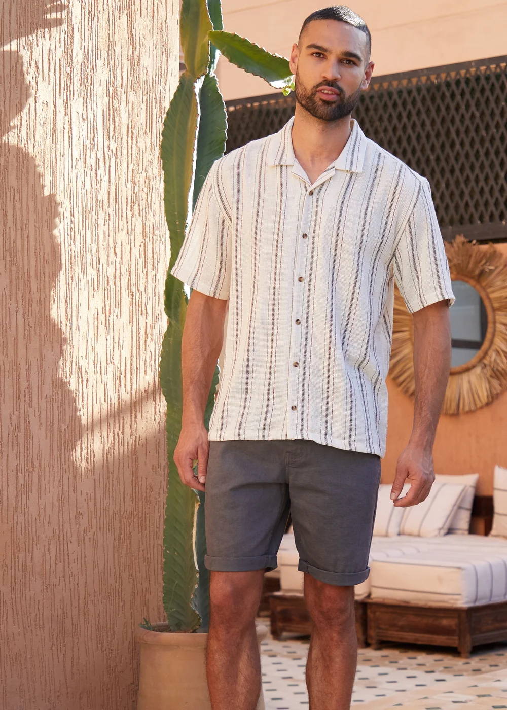 Threadbare Grey Overdyed Denim Shorts with Stretch - 30 W Image 5