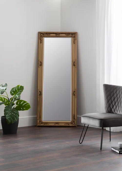 Julian Bowen Gold Palais Lean To Dress Mirror (170 x 70 x 6cm) - No Size Image 2