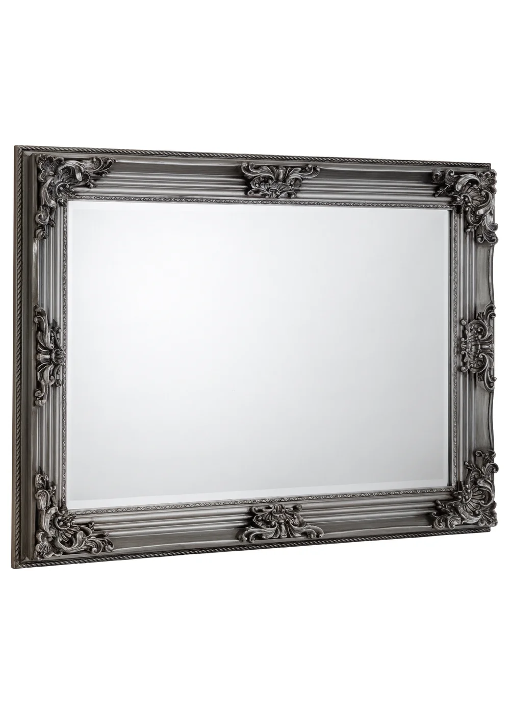 Julian Bowen Rococo Pewter Wall Mirror (80 x 110 x 6cm) - No Size Image 1