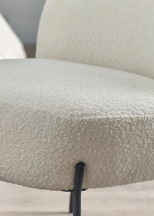 Julian Bowen Ivory Lulu Boucle Accent Chair (77 x 60 x 64cm) - No Size Image 4