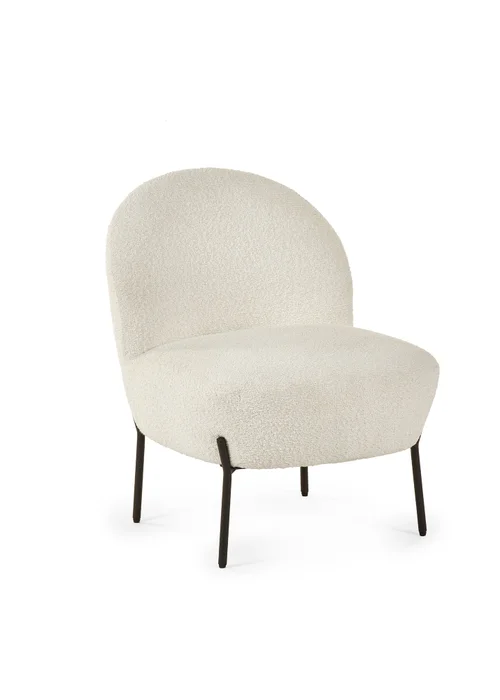 Julian Bowen Ivory Lulu Boucle Accent Chair (77 x 60 x 64cm) - No Size Image 2