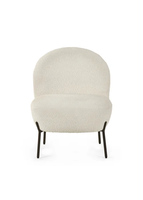 Julian Bowen Ivory Lulu Boucle Accent Chair (77 x 60 x 64cm) - No Size Image 5