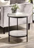 Julian Bowen Black Staten Circular Lamp Table With Shelf (56 x 45 x 45cm) - One Size Image 1