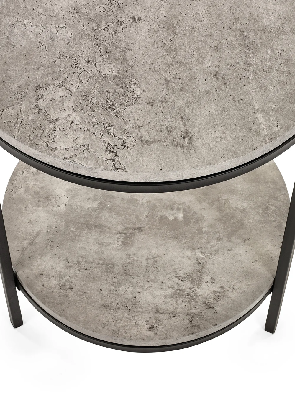 Julian Bowen Black Staten Circular Lamp Table With Shelf (56 x 45 x 45cm) - One Size Image 2