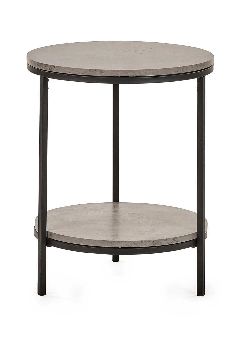Julian Bowen Black Staten Circular Lamp Table With Shelf (56 x 45 x 45cm) - One Size Image 3