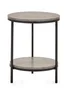 Julian Bowen Black Staten Circular Lamp Table With Shelf (56 x 45 x 45cm) - One Size Image 3