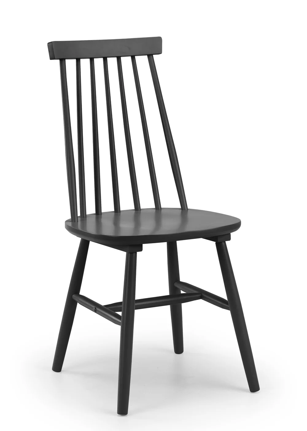 Julian Bowen Black Spindle Back Dining Chairs Set of 2 (92.5 x 44 x 53cm) - One Size Image 3