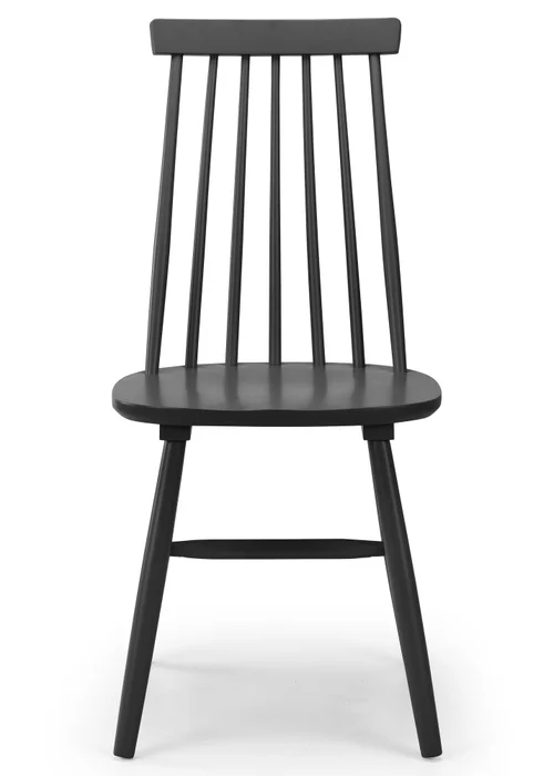 Julian Bowen Black Spindle Back Dining Chairs Set of 2 (92.5 x 44 x 53cm) - One Size Image 2