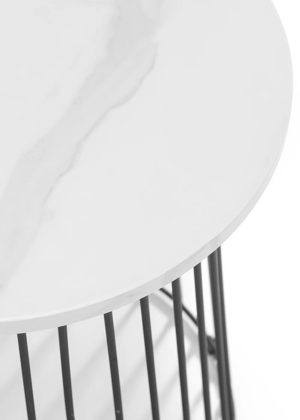 Julian Bowen Marble Broadway Round Lamp Table (46 x 40 x 40cm) - No Size Image 3