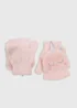 Girls Pink Unicorn Mittens - One Size Image 1