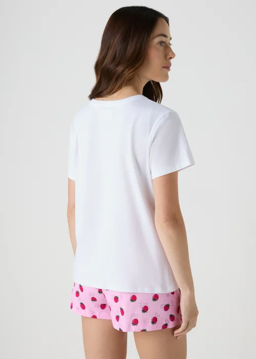 Pink Strawberry Pyjama Shorts - Extra small Image 2