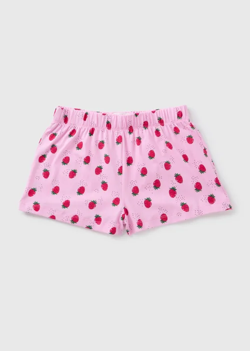 Pink Strawberry Pyjama Shorts - Extra small Image 3