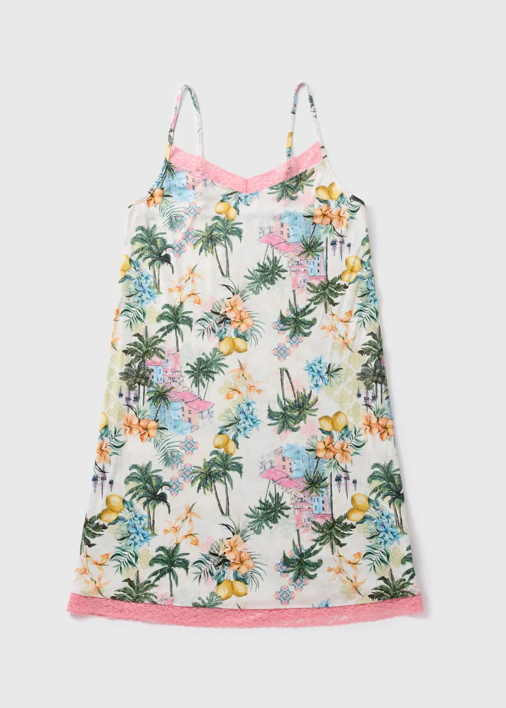 Tropical Print Soft Touch Nightie - Small Image 4