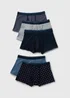 5 Pack Multicolour Patterned Keyhole Boxers - S Image 1