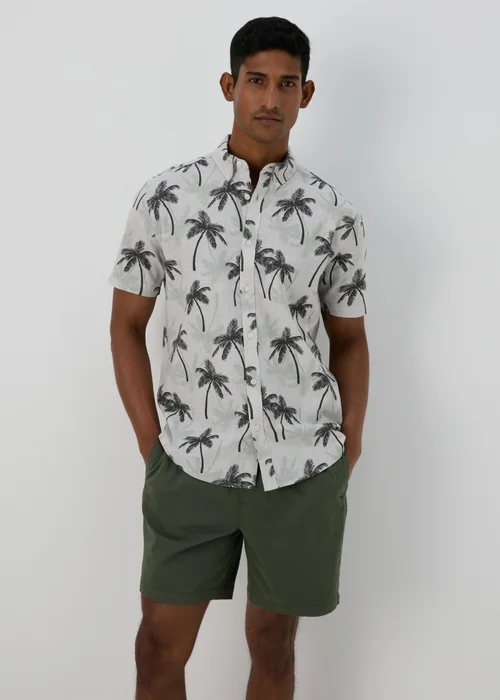 Ecru Palm Tree Shirt - S Image 1