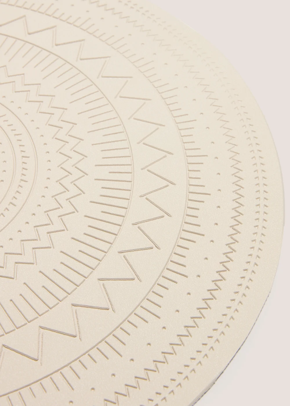 2 Pack Cream Faux Leather Patterned Place Mats Image 2