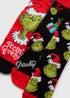 3 Pack Grinch Red Christmas Socks - Sizes 6 - 8.5 Image 1
