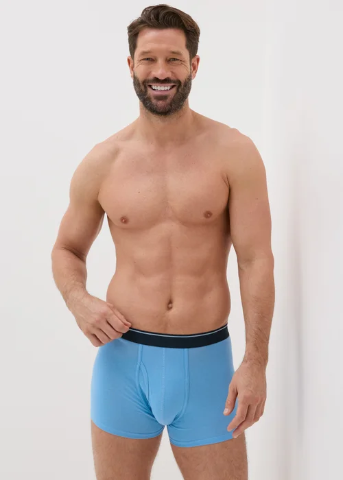 5 Pack Teal Geometric Keyhole Boxers - S Image 2
