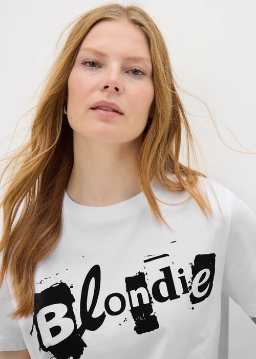 Blondie White Graphic T-Shirt - Small Image 3