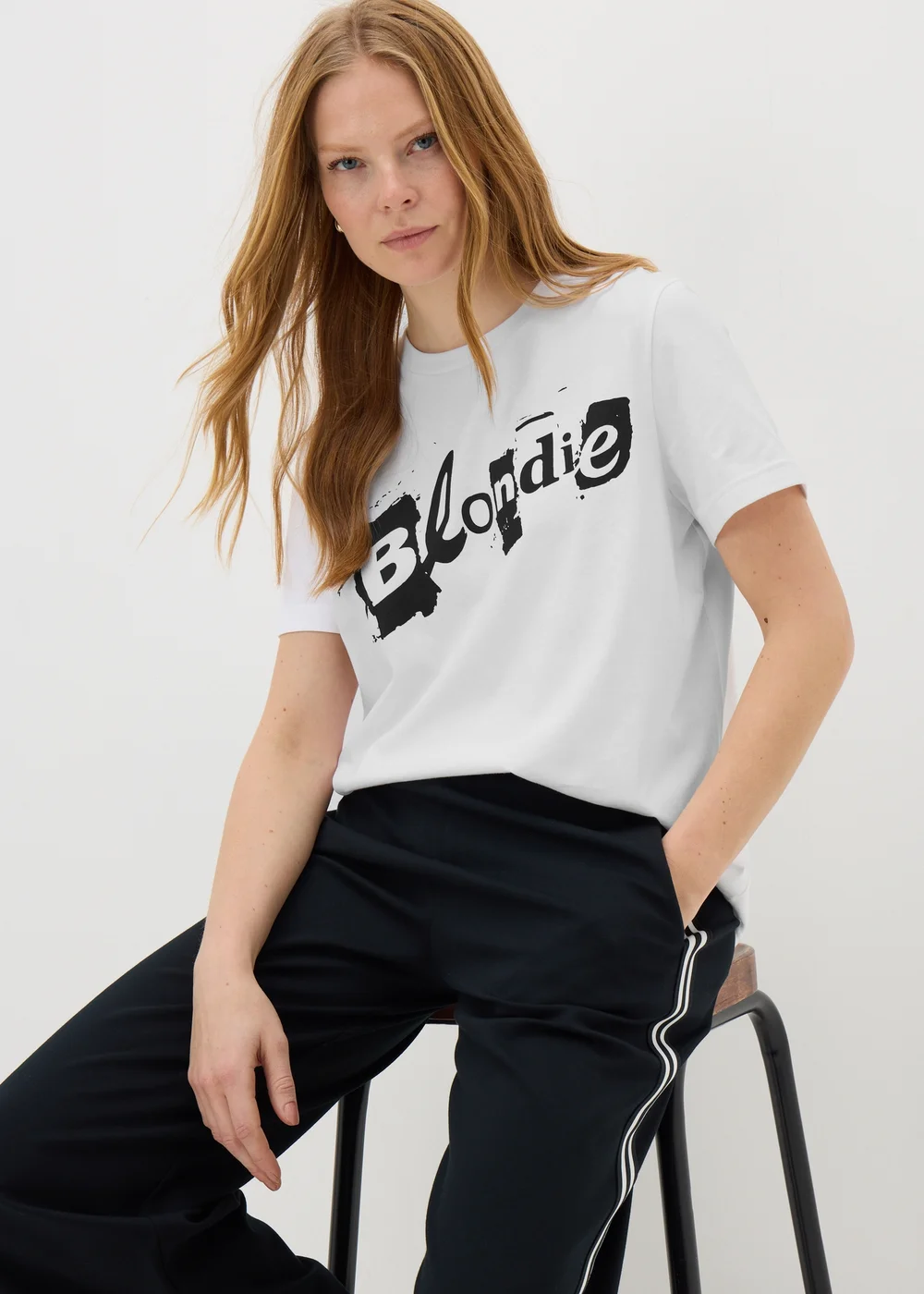 Blondie White Graphic T-Shirt - Small Image 2