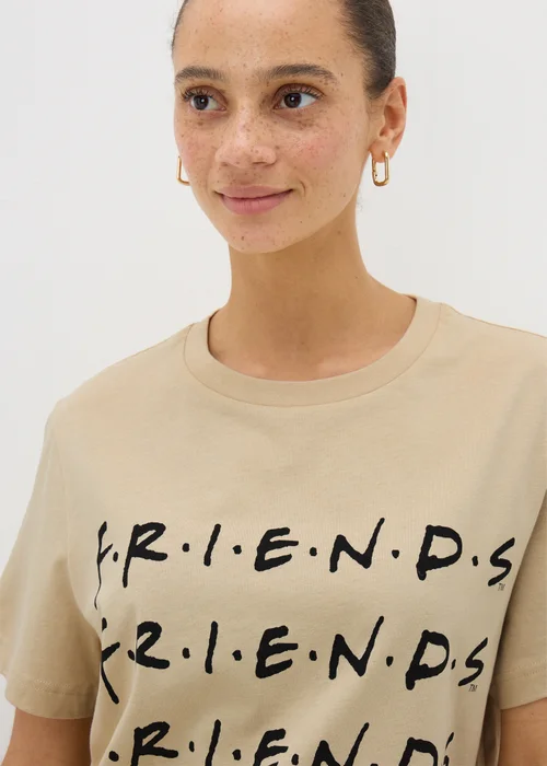 Cream Friends Graphic T-Shirt - Small Image 3