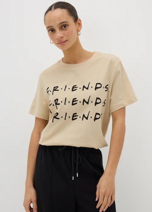 Cream Friends Graphic T-Shirt - Small Image 2