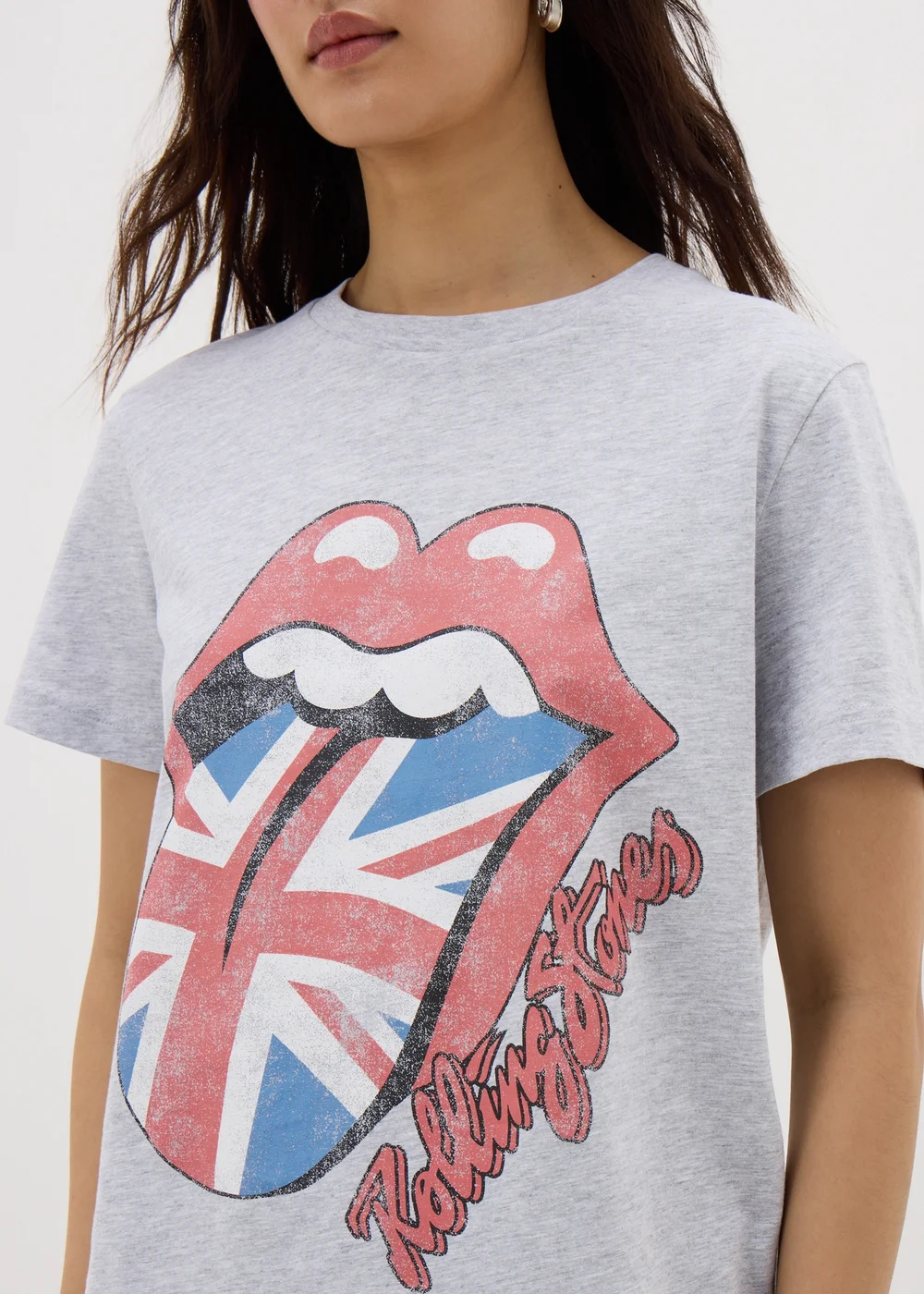 Rolling Stones Grey Band T-Shirt - Small Image 2