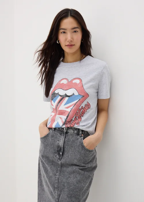 Rolling Stones Grey Band T-Shirt - Small Image 3