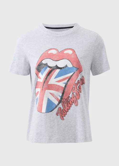 Rolling Stones Grey Band T-Shirt - Small Image 4