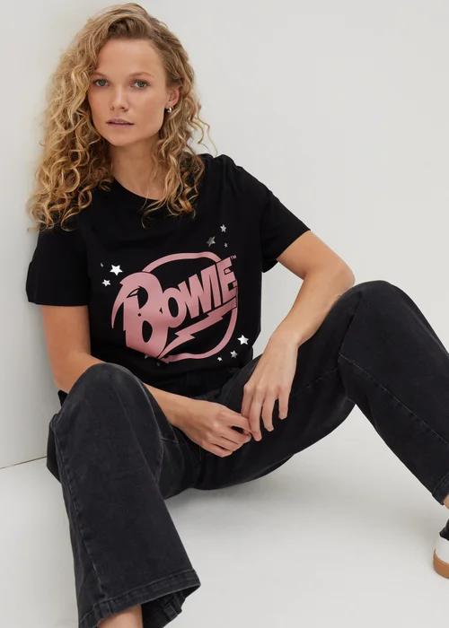 David Bowie Black Bowie T-Shirt - Small Image 1