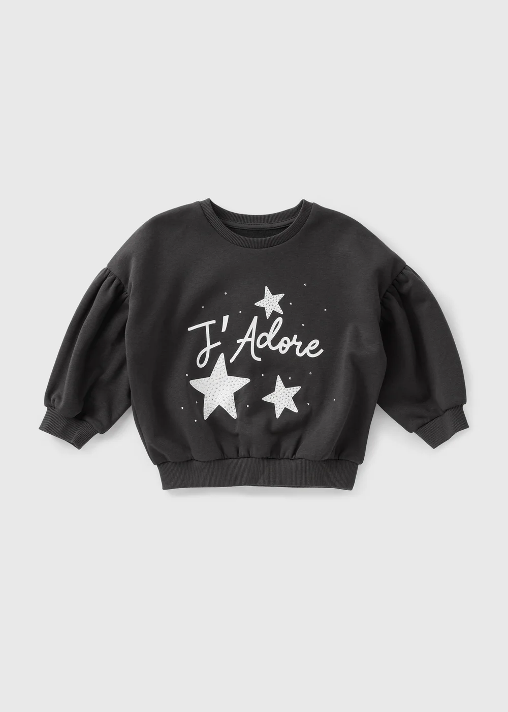 Charcoal Girls J'adore Sweatshirt (1-7yrs) - 1-1.5 Yrs Image 1