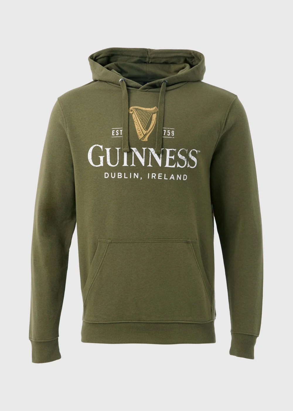 Khaki Guinness Print Hoodie - S Image 5