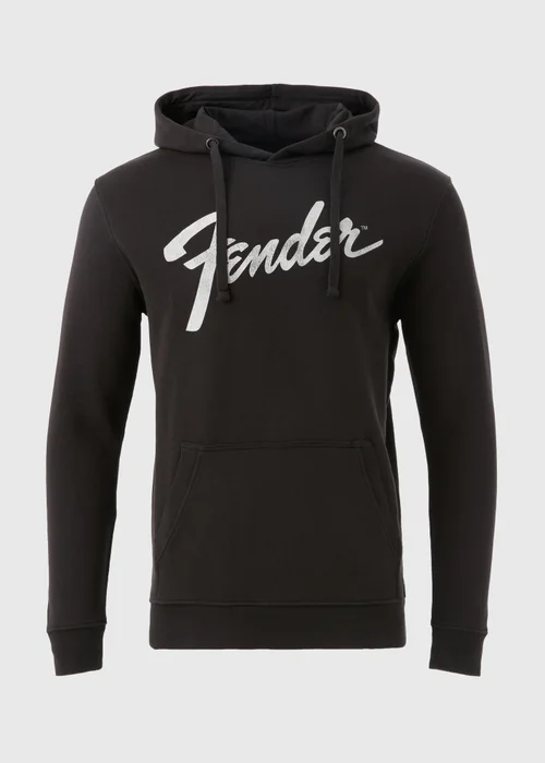 Black Fender Print Hoodie - S Image 5