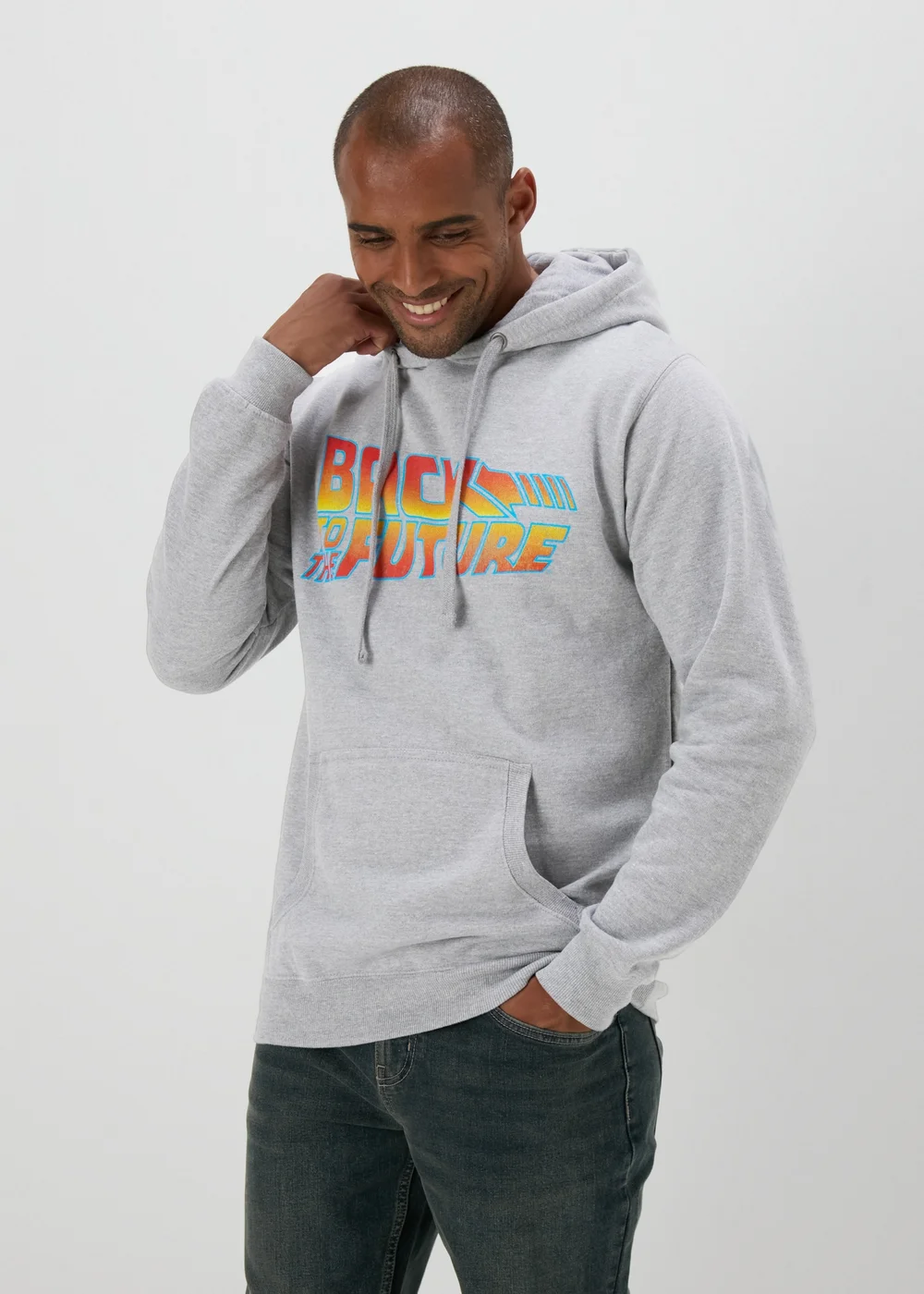 Grey Back To The Future Hoodie - S Image 1