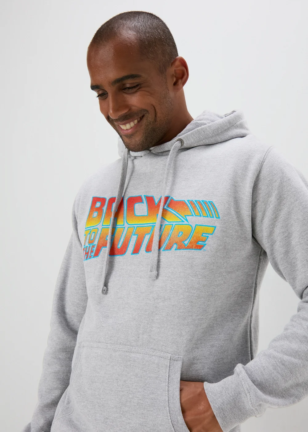 Grey Back To The Future Hoodie - S Image 3
