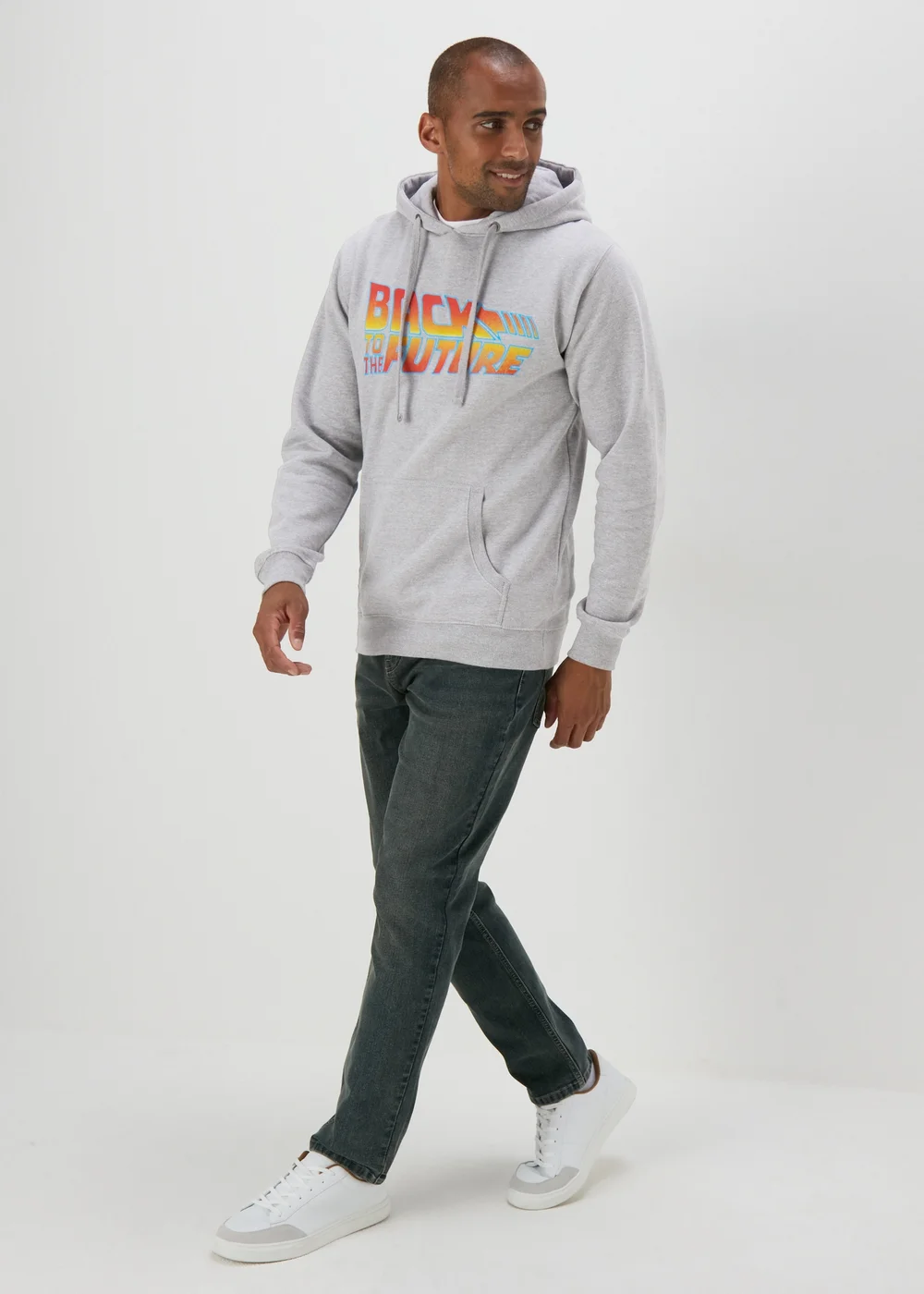 Grey Back To The Future Hoodie - S Image 4