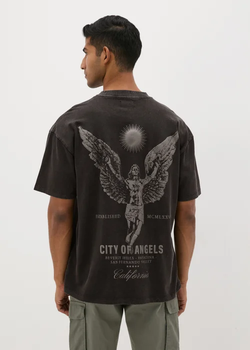 Black Washed City Of Angel T-Shirt - S Image 2