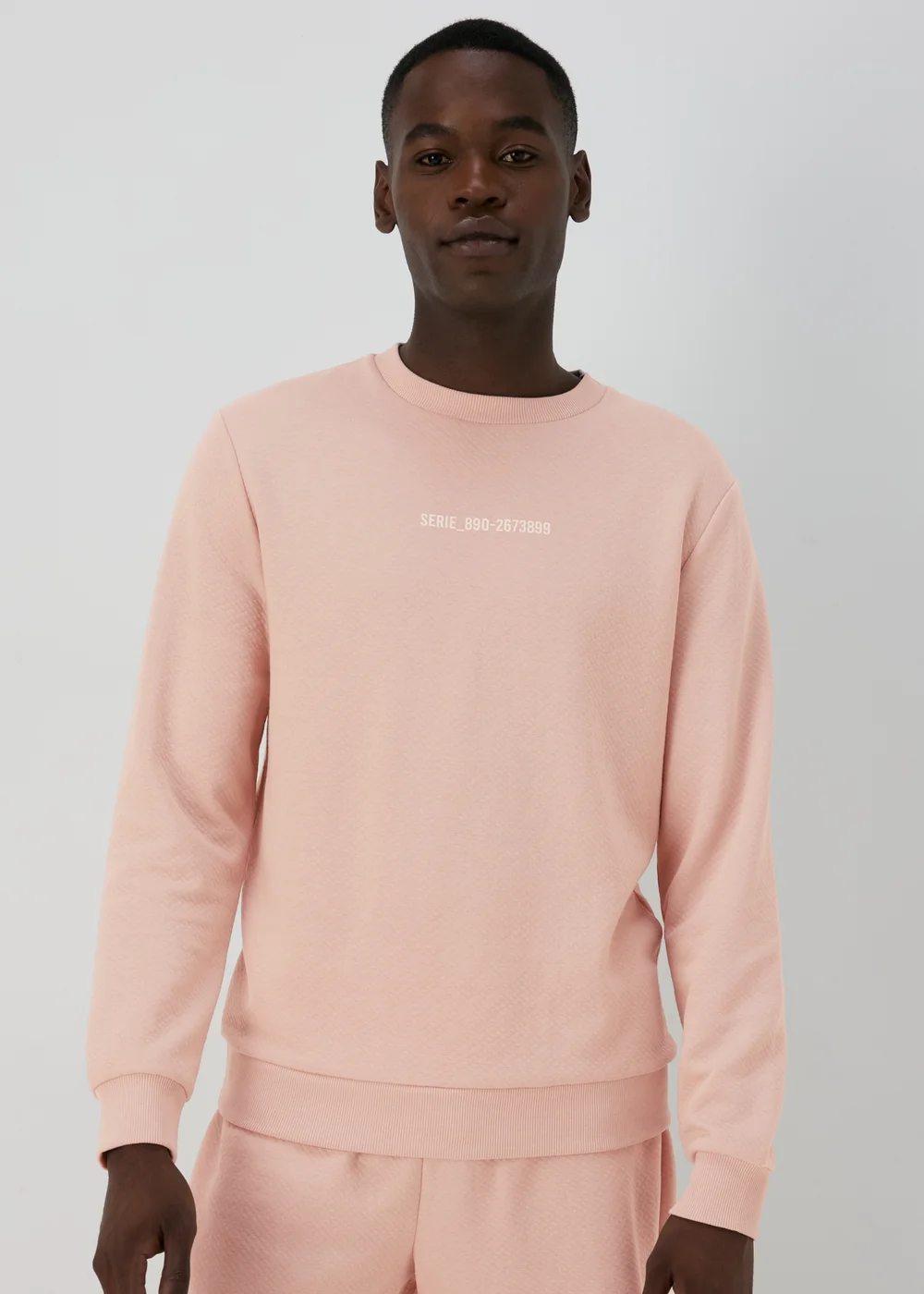 Pink Textured Sweatshirt - Extra small Image 1