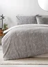 Grey Chevron Duvet Set - Single Image 1