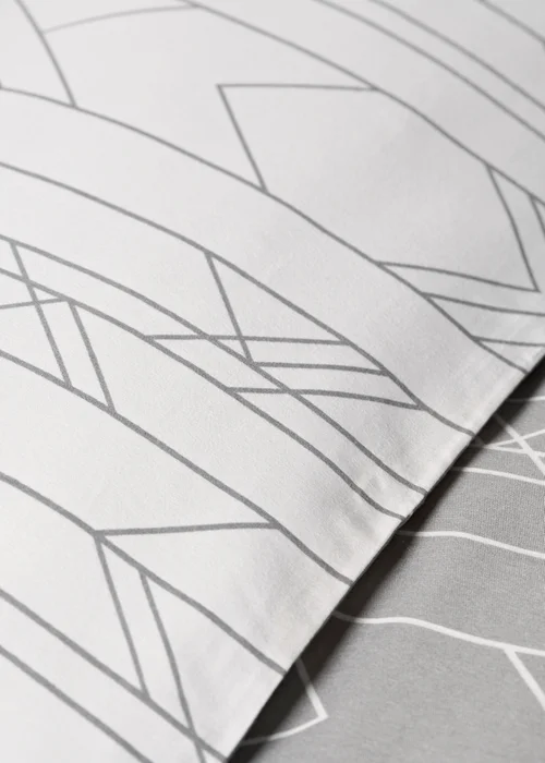 Grey Chevron Duvet Set - Single Image 3