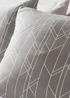 Grey Chevron Duvet Set - Single Image 2