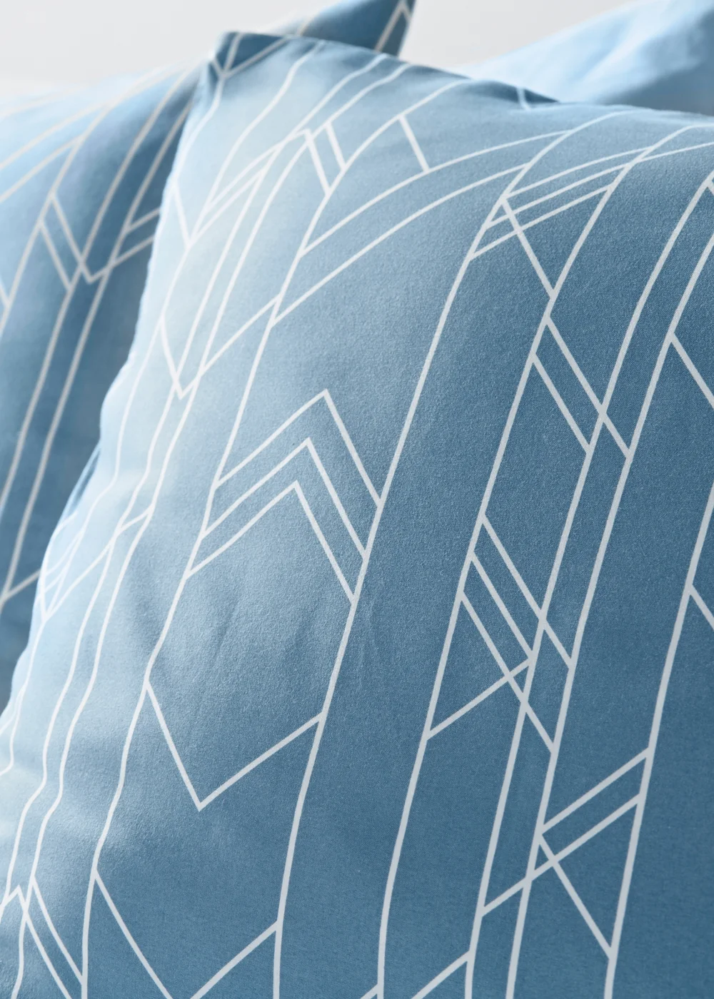 Blue Chevron Duvet Set - Single Image 2