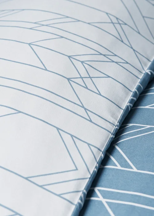 Blue Chevron Duvet Set - Single Image 3