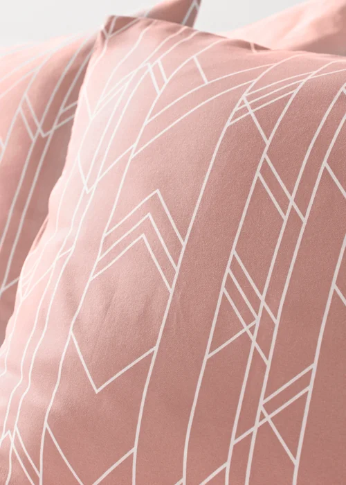 Pink Chevron Duvet Set - Single Image 2