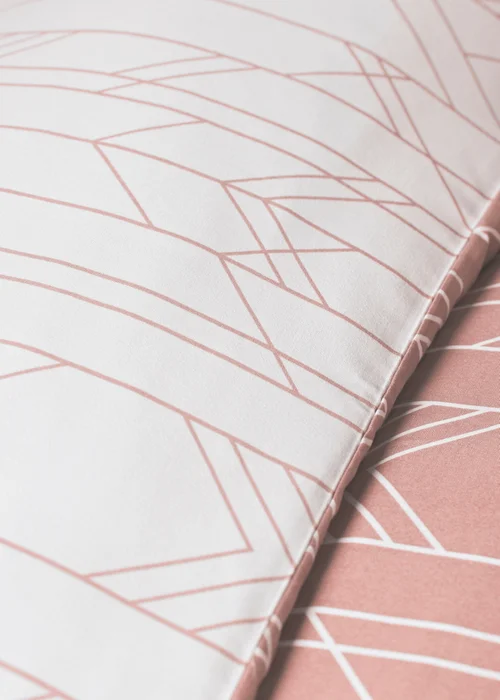Pink Chevron Duvet Set - Single Image 3