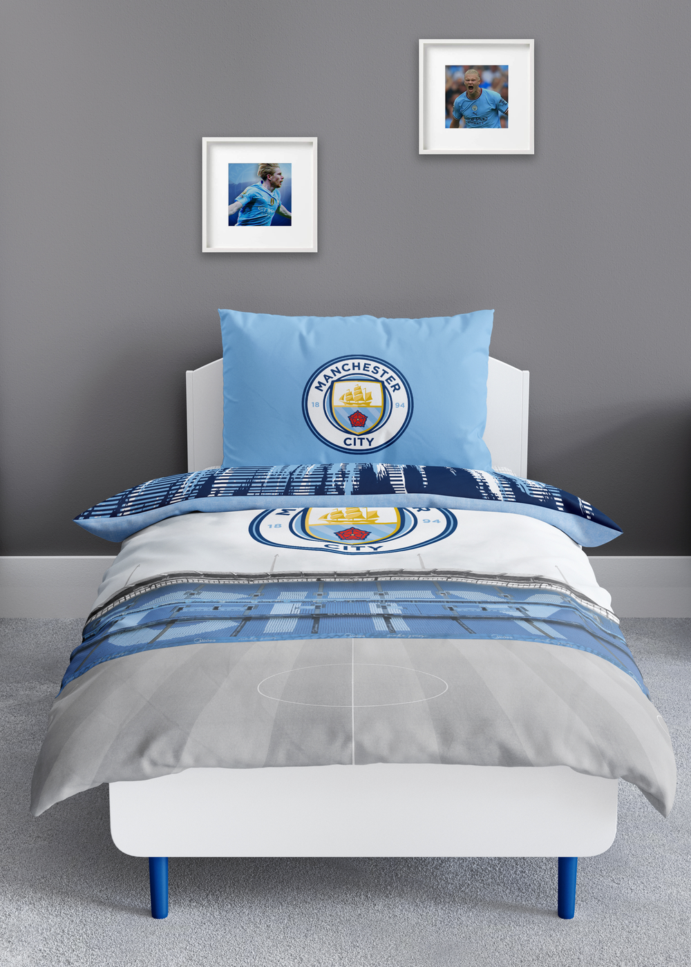 Manchester City Blue Moon Panel Duvet - Single Image 1