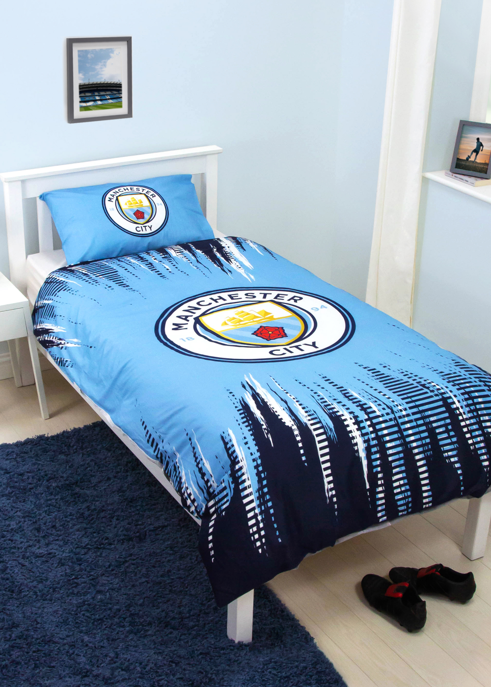 Manchester City Blue Moon Panel Duvet - Single Image 2