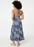 Izabel London Navy Mosaic Print Halter Neck Maxi Dress - 10 Image 2