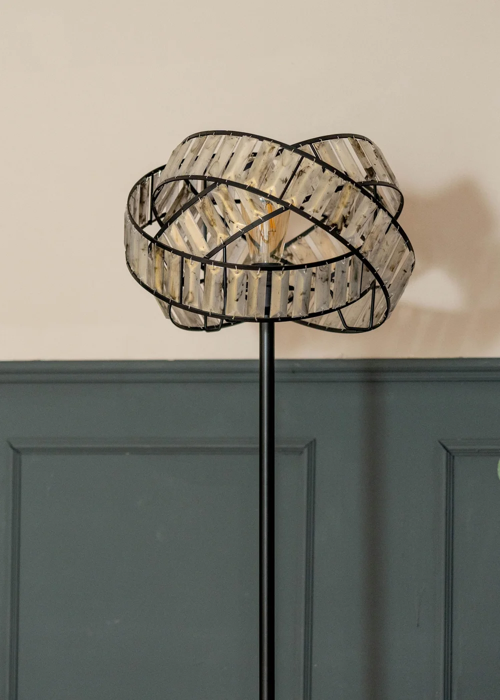 ValueLights Hudson Grey Metal Floor Lamp (159cm x 36.5cm x 36.5cm) - One Size Image 5